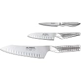 Global Stainless Steel 3-Piece Knife Set