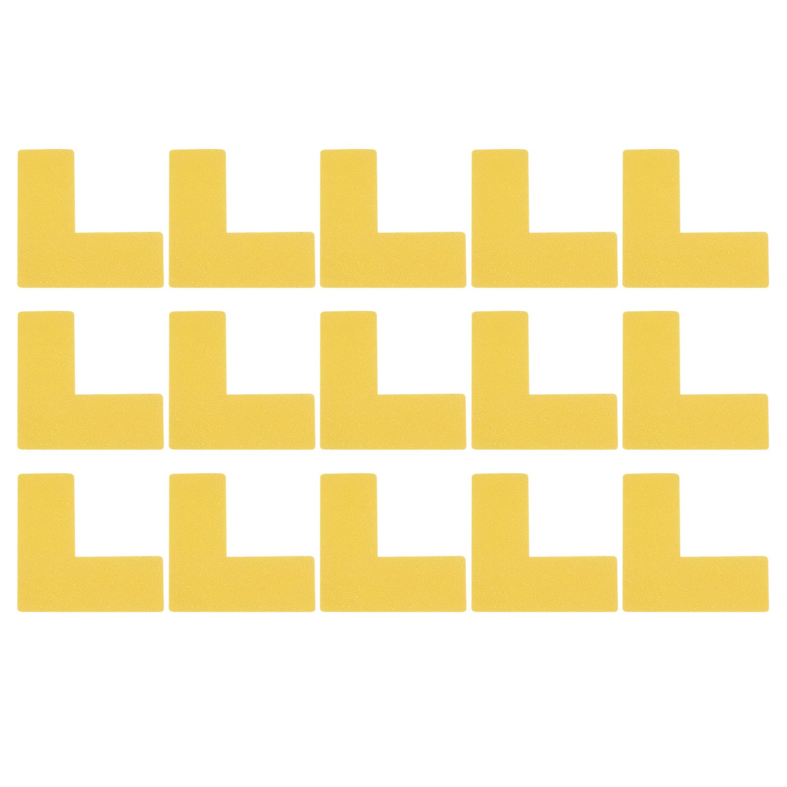 YOKIVE 15 Pcs 5S Location Marking Corner, L Shaped Floor Markers Strikers | Durable Tape for Home Table Top, Desk, Floor, Step (Yellow, 2x2x0.8-inch)