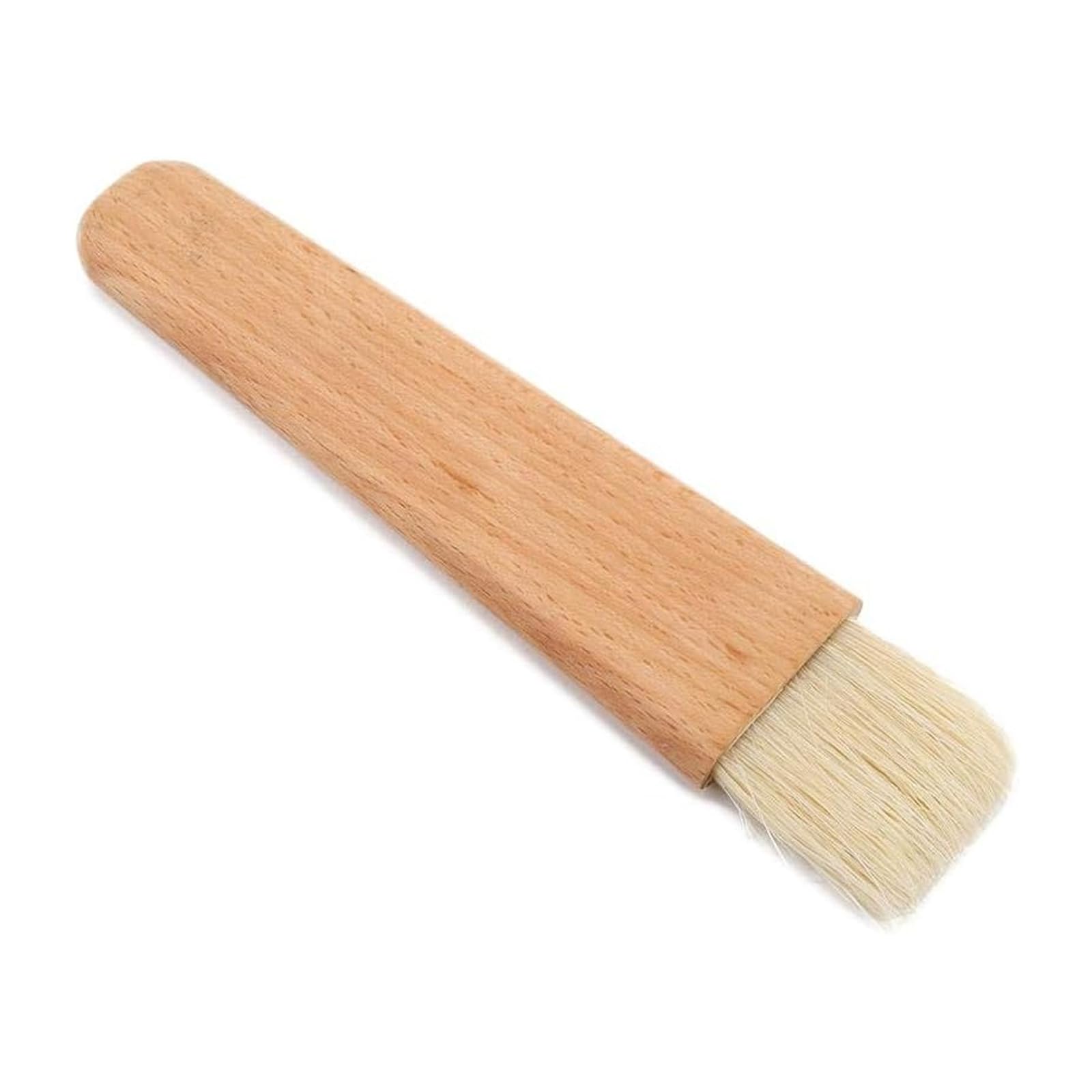 TRHDFW Wooden Baking Cooking Basting Brush Heat Resistant Pastry BBQ Marinade Brushes Cakes Meat Desserts Oil Sauce Butter Kitchen Tool(Flat Handle)