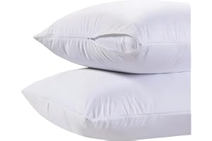 White Classic King Pillow Covers with Zipper 2 Pack - 20 x 36 Ultra-Soft, Cozy and Noiseless King Pillow Protector, 200 Thread Count, Fade-Resistant Pillow Shams