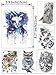 DaLin Large Temporary Tattoos Half Arm Tattoo Sleeves 15 Sheets, Robot Arm, Dead Skull, Koi Fish, Lion, Owl, Dragon, Tiger Fake Tattoos for Women Men