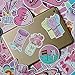 53PCS Mixed Different Pink NASA Space Girl Stickers Cute Flamingo Shark for Kids Laptop Skateboard Toy Stickers (Pink Space)