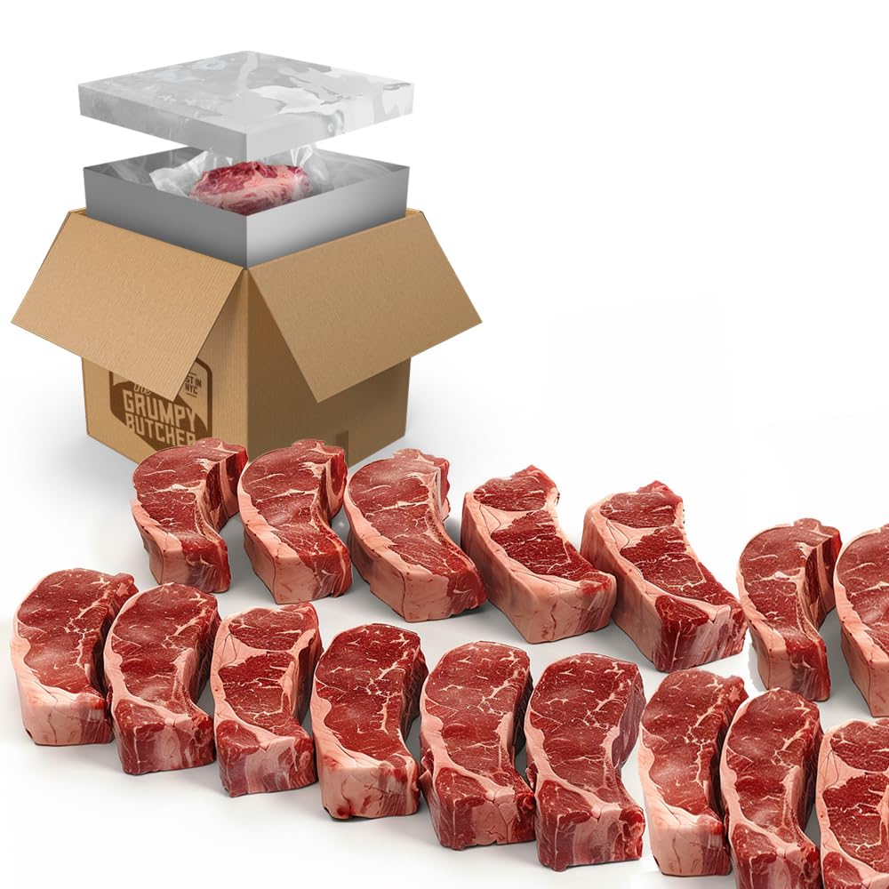 Grumpy Butcher New York Strip Steak, 16 Pack