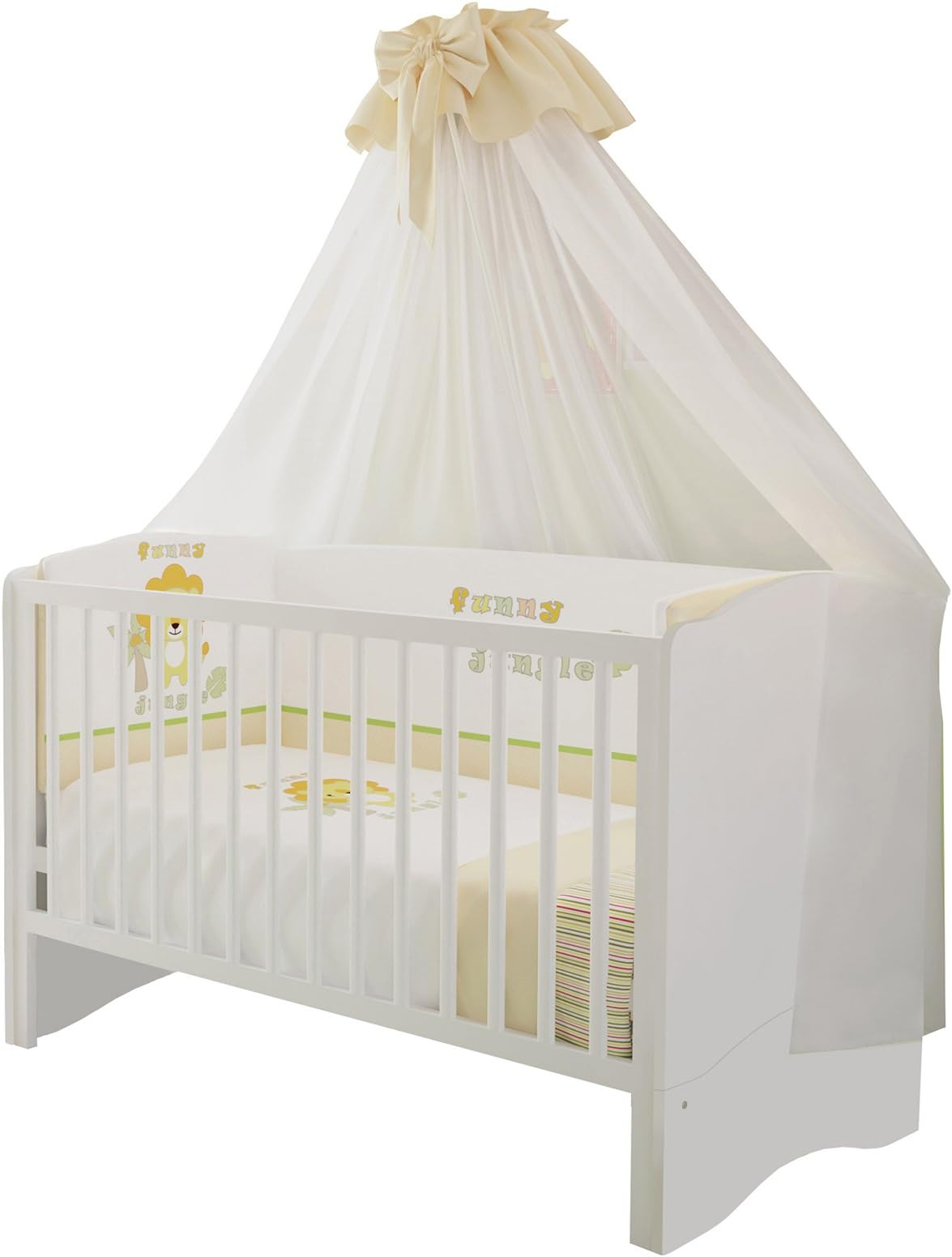 Polini Kids 0001176.9 Simple Collection Cot Bed, 140 X 70 cm, White