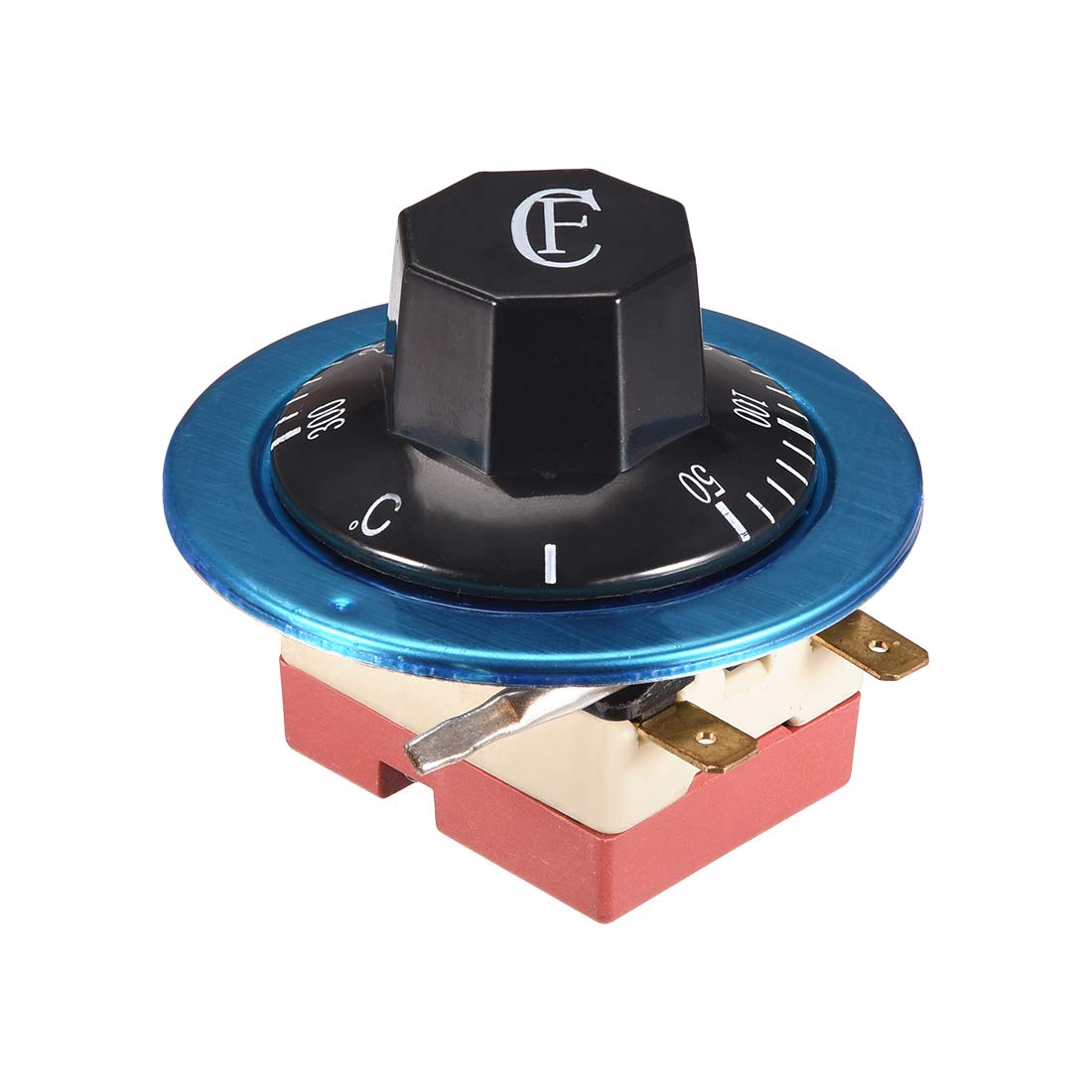 sourcing map NC AC 250 16A 50-300C Temperature Control Switch Capillary Thermostat for Oven Refrigerator Heater, 2m Length