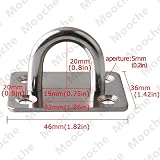 Mooche 8Pcs M6 Pad Eye Plate Suspension Ceiling Hook Stainless Steel view 7