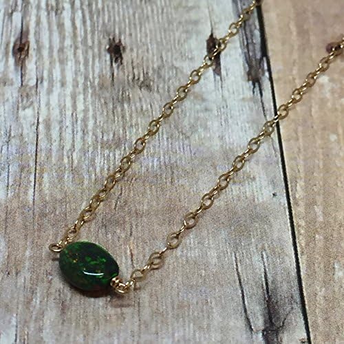 Dainty Opal 14K gold filled necklace