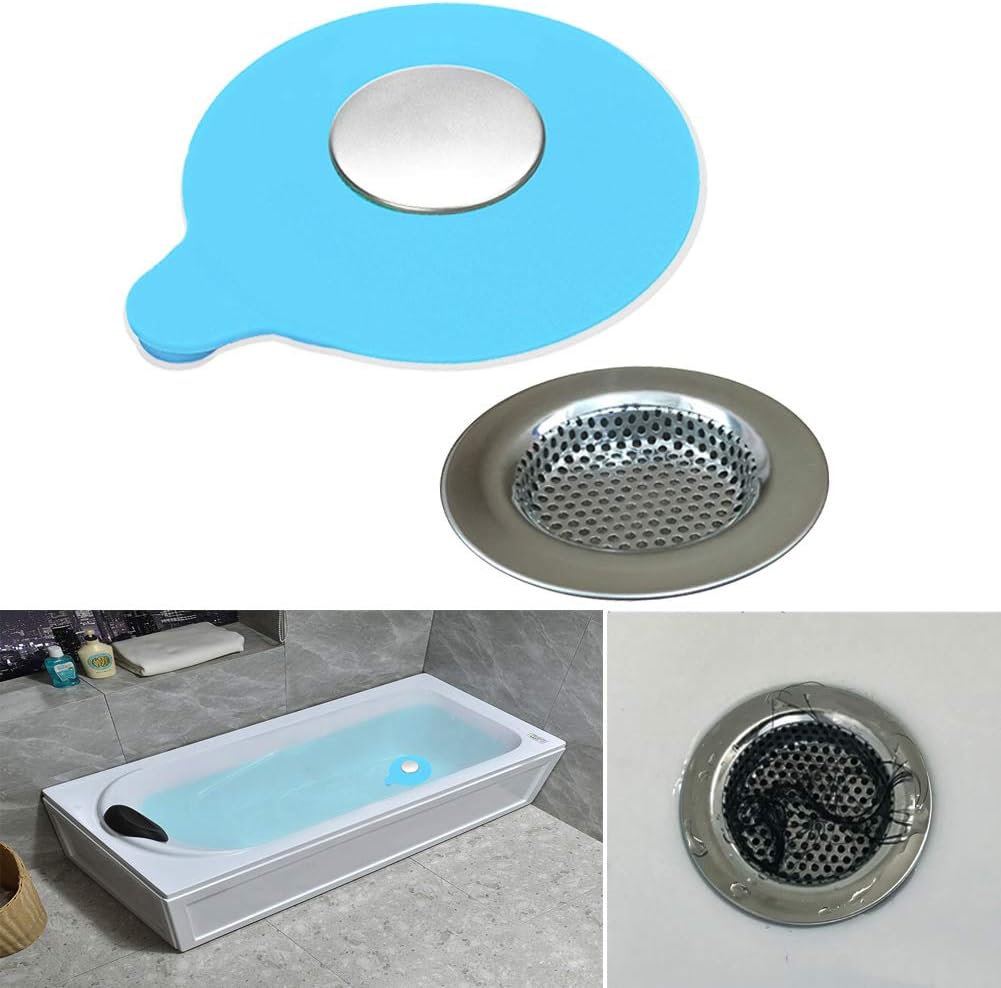 Amazoncom Seatery 2pcs Bathtub Stopper Hair Catcher Kit