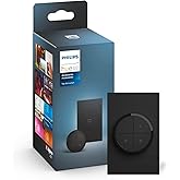 Philips Hue Wall Tap Dial Light Switch, Portable, Black - 1 Pack - Requires Hue Lights and Hue Bridge - Smart Home - Easy, No