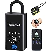 Anweller Lock Box for Keys with Code, Fingerprint RFID Smart Bluetooth Key Hider, Outdoor Waterproof Combination Lockbox for Realtor, Hosts, Keys Safe Storage, Hide a Key, Door Hanging &amp; Wall Mount