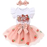 Newborn Baby Girls My 1st Birthday Dress Infant Shiny Printed Sequin Bowknot Tutu Princess Dress