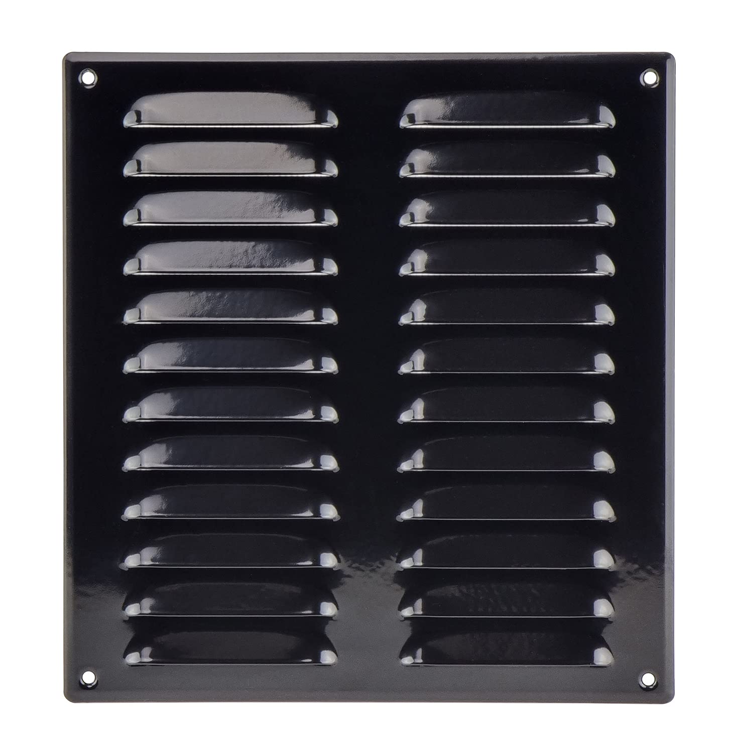 Steinberg14 Black 260x280mm Metal Air Vent Cover with Insect Mesh - 10x11 inch Ventilation Grille - Rectangular Air Vents for Outdoor and Indoor - Air Vent Register for Walls and Ceilings