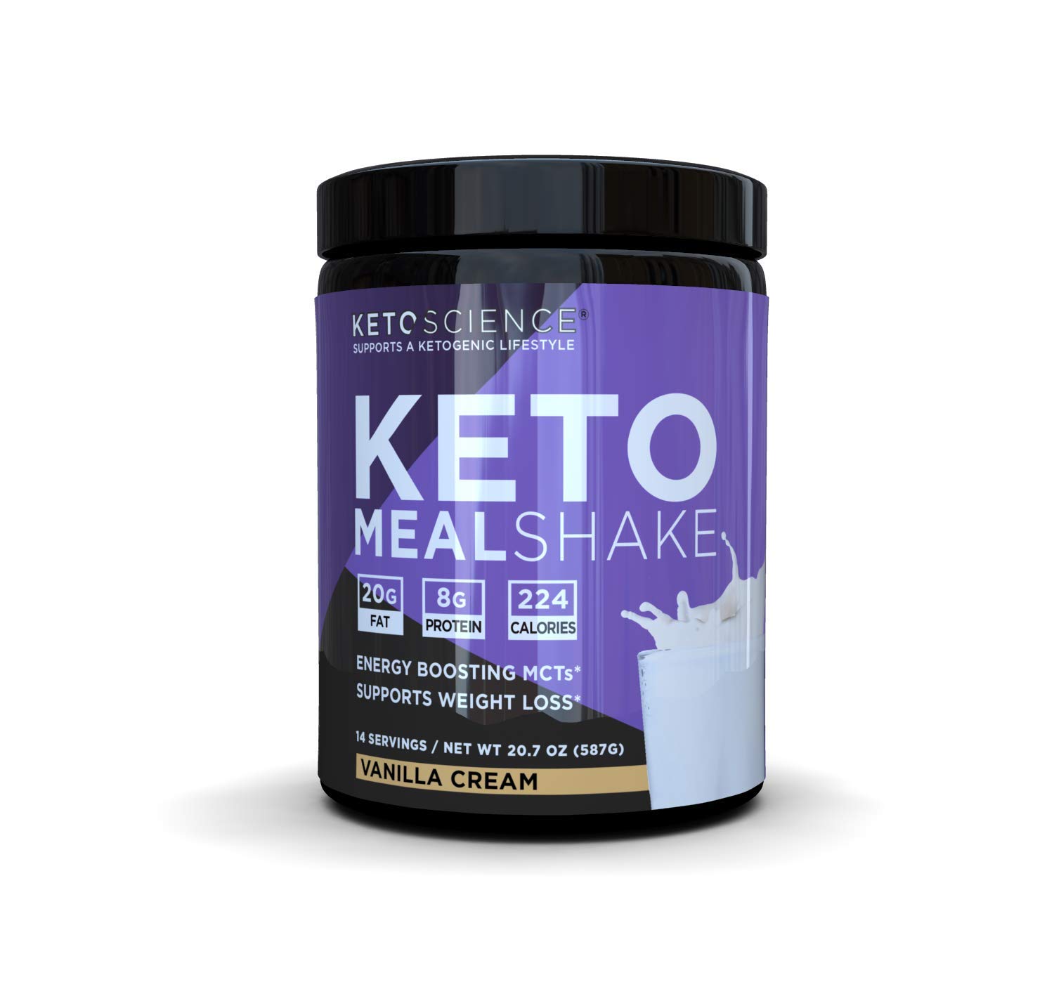 Keto Science Ketogenic Meal Shake Vanilla Dietary Supplement, Rich in