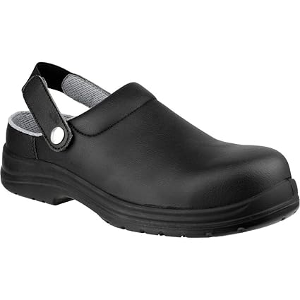 Amblers Safey S2 FS514 leicht & robust Sicherheits-Clogs Sicherheitsschuhe Arbeitsschuhe, schwarz mit Kunststoffkappe Größe 3
