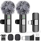 2026 PL9 Professional Wireless Lapel Lavalier Mic for USB-C Devices | iPhone/Android, 12-Hour Battery, 65ft Range, 1-Click Mute, Crisp Audio for TikTok, YouTube, Live Streaming, Recording