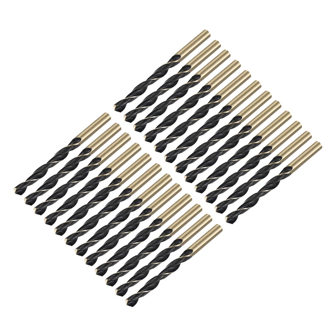 uxcell 24pcs Straight Shank Twist Drill Bits 9mm Gold Titanium & Black Nitride Coated High Speed Steel (HSS) 4341 with 9mm Shank for Stainless Steel Alloy Metal Plastic Wood Image