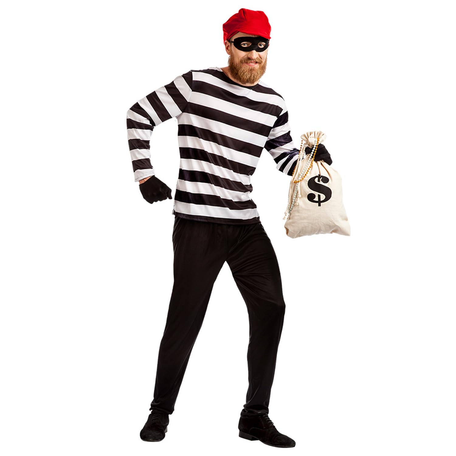 Boland 84118 Adult Burglar Costume, Multicoloured, M-L