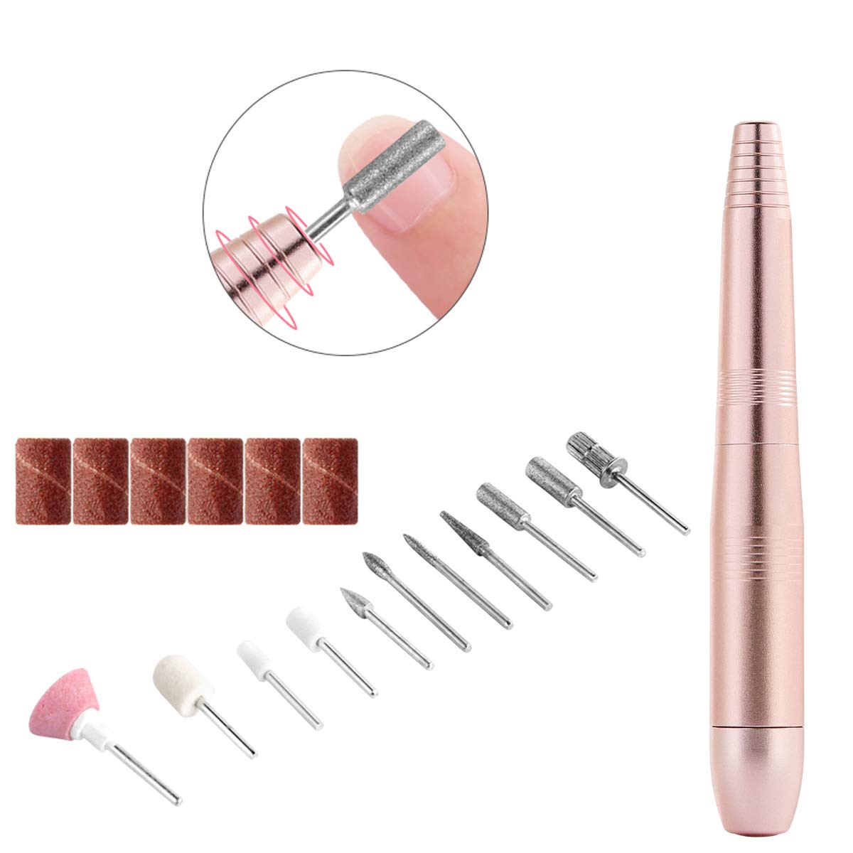 SunshineFace Electric Nail File, 11 in 1 Electric Nail