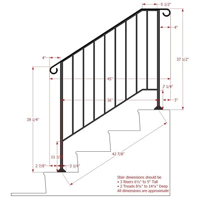 Buy Iron X Handrail Picket 3 Brick Or Paver Steps Online In Turkey B07l8j99w4