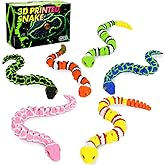 6 Pack 3D Printed Snake Toys , Articulated Multicolor Fidget Snakes Flexible 3D Printed Animals, Collectible Animal Figures, Halloween Home Office Executive Desk Decor, Christmas 3D Print Toy 2025
