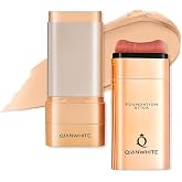 QIANWHITE Korean Foundation Stick Foundation for Mature Skin Tint | Buildable Light to Medium Coverage Foundation Makeup Concealer Stick, Dual-Ended with Brush for All Skin - Natural Finish #02