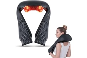 Admbm Back and Neck Massager,Shiatsu Back Massager with Heat,Cordless Portable Kneading Shoulder Massage Shawl Electric Massage Pillow for Pain Relief Deep Tissue Gifts for Dad Mom Friends