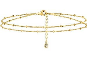 Fettero Chain Choker Necklace for Women Delicate Fashion Satellite Choker Layered Necklace Gold Plated Dainty Necklace Simple Choker Jewelry