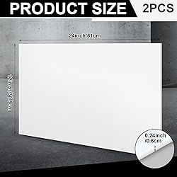 Maasechs 2 Pcs 12 x 24 Inch UHMW Polyethylene