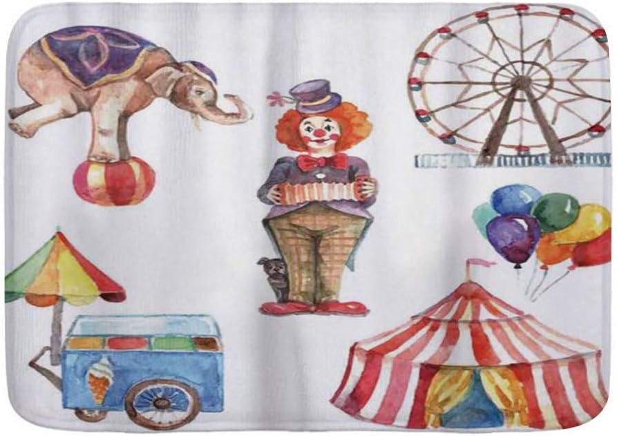 N / A Alfombra De Ducha,Felpudo,Tapete De Cocina,Elementos De Circo con
