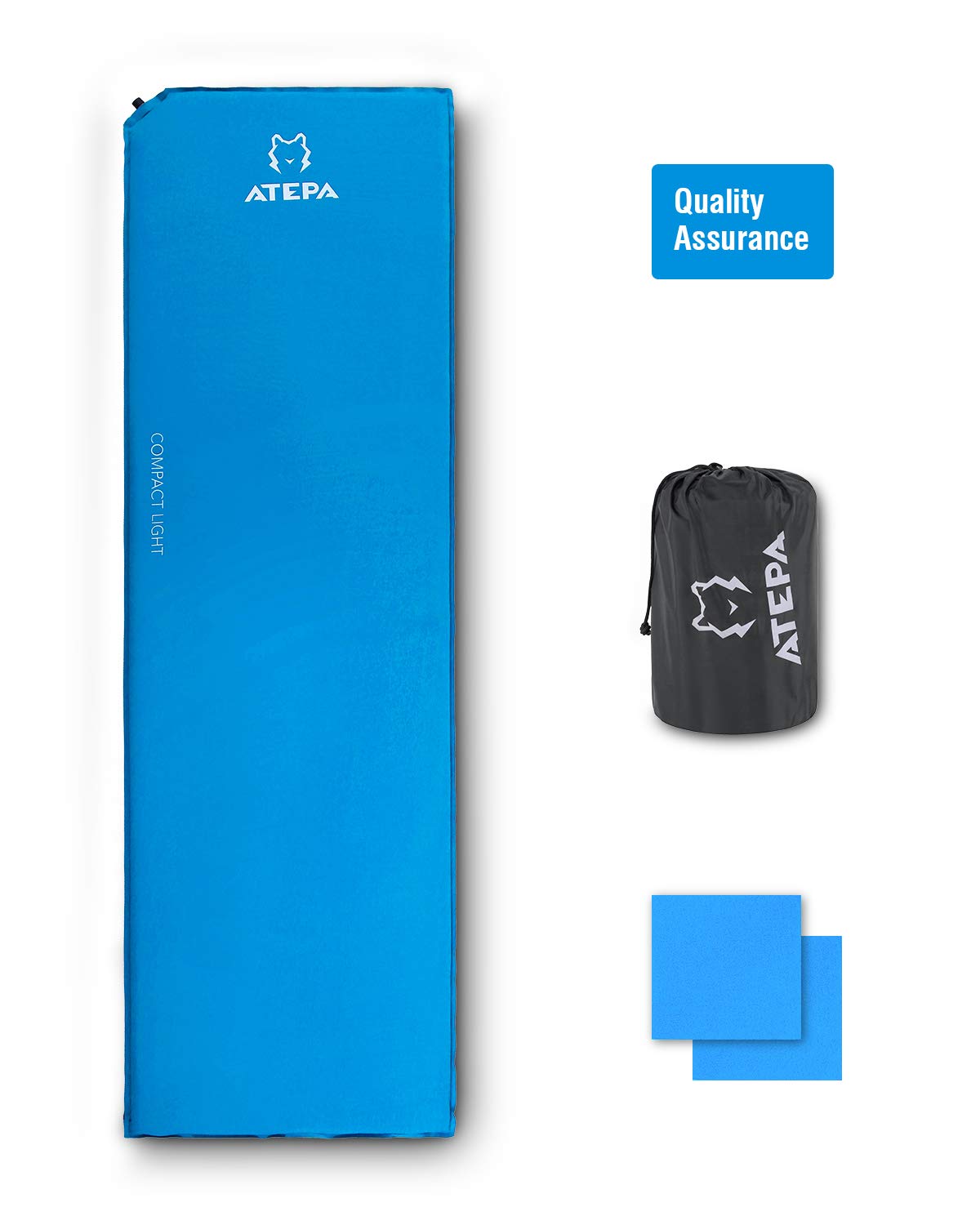 ATEPA Compact TPU Ultra-Light eco-friendly Self-Inflating Camp Pad for Camping