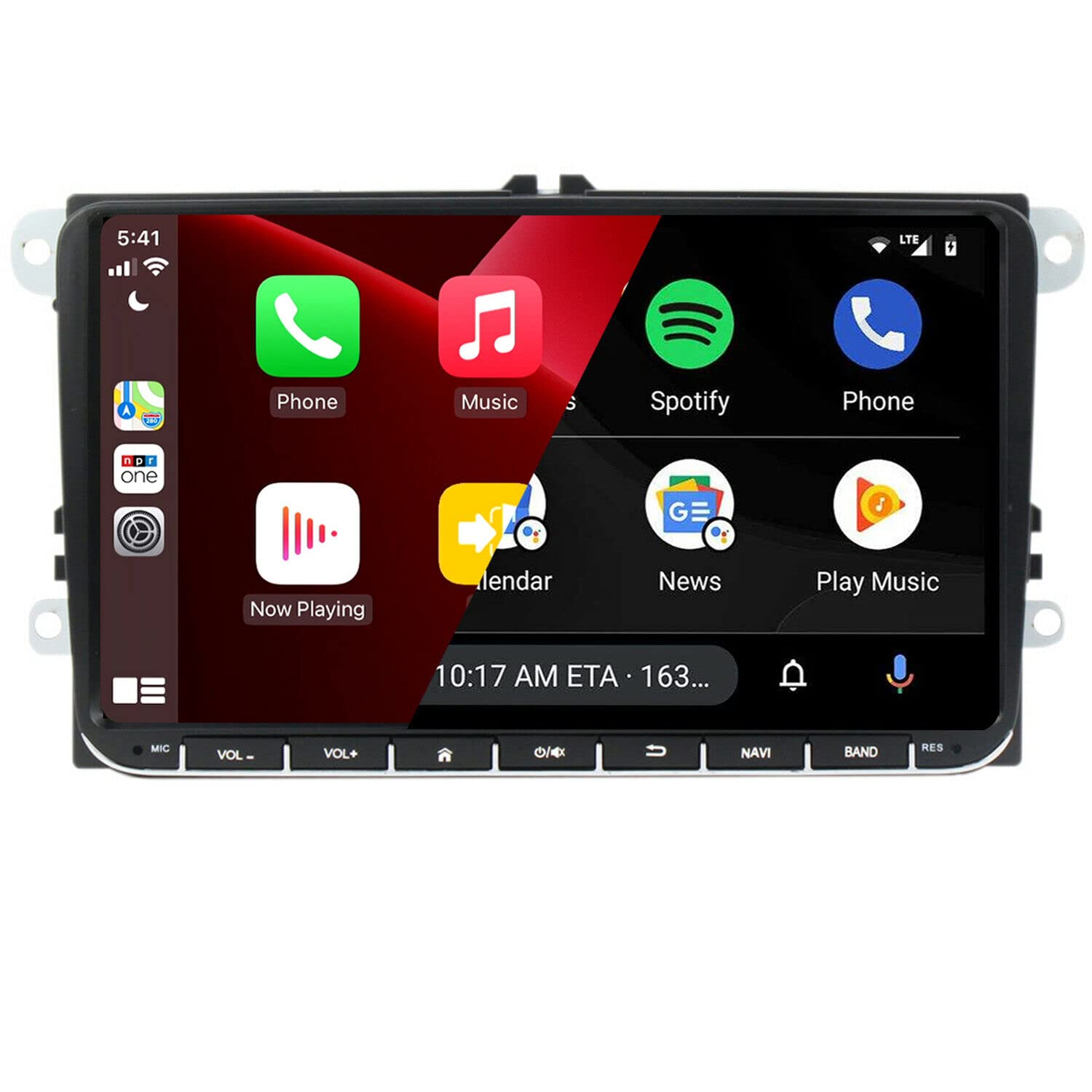 SCUMAXCON 9 inch 8-Core Advanced DSP Wireless CarPlay Android Auto Car Stereo Android13 4+64GB IPS 4G LTE/5G WiFi GPS Bluetooth USB OPS RVC for VW Golf 5 6 Passat B6 B7 Polo Caddy Touran Tiguan