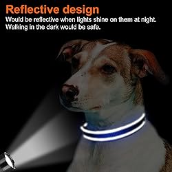 Joytale Reflective Dog Collar,Soft Neoprene Padded