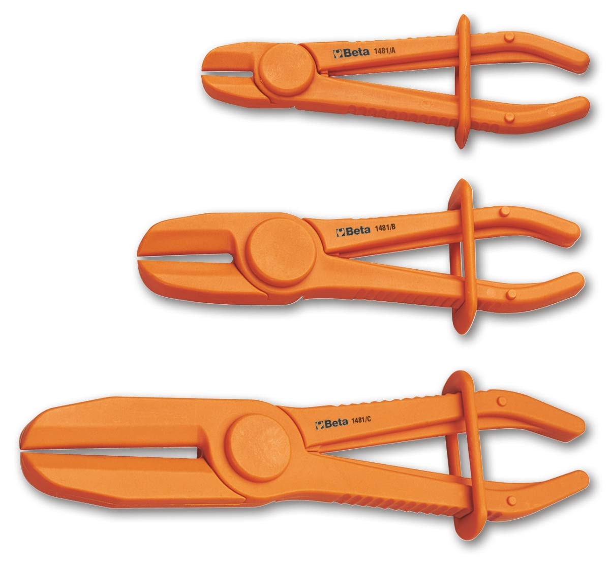 Beta 14810200 Model 1481 PL/S3 Plastic Hose Pliers, 3 Pieces