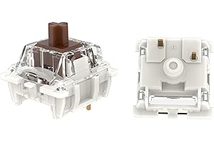 GUYEKS Gateron G Pro 3.0 Pre-Lubed Keyboard Switches,3-Pin 55gf Tactile BrownSwitches Pin-Enhanced Switches(72PCS,3-Pin)