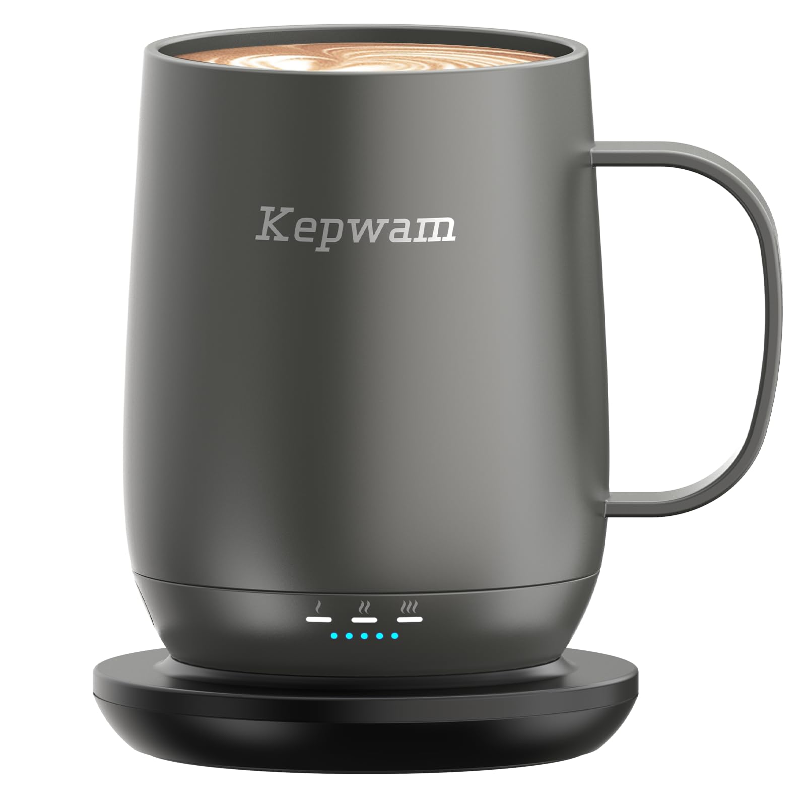 Photo 1 of Kepwam Self Heating Coffee Mug T2, 16oz Smart Heated Coffee Mug, 150 Min Battery Life - Hot up to 149? Temperature Control Coffee Mug Warmer, Gifts for Dad Mom (No APP)