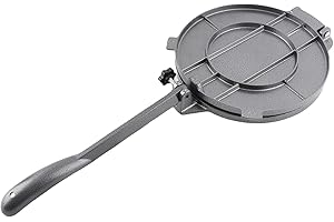 Cast Iron Tortilla Press, Diameter 20cm Thickness 1.9cm Roti Maker Quesadilla Flour Tool Make Indian Style Tortillas Homemade