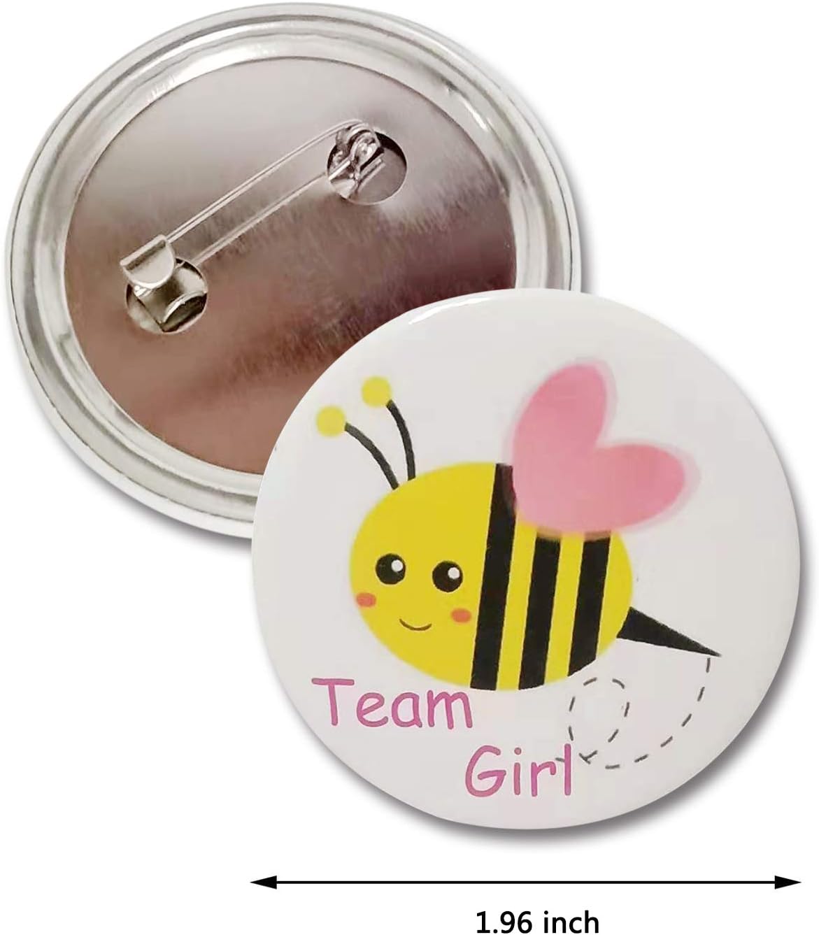Mirabuy 40 Pack Bee Gender Reveal Button Pins, Team Boy Girl Button Pins for Gender Reveal Party Games Baby Shower Party Ideas: Toys & Games