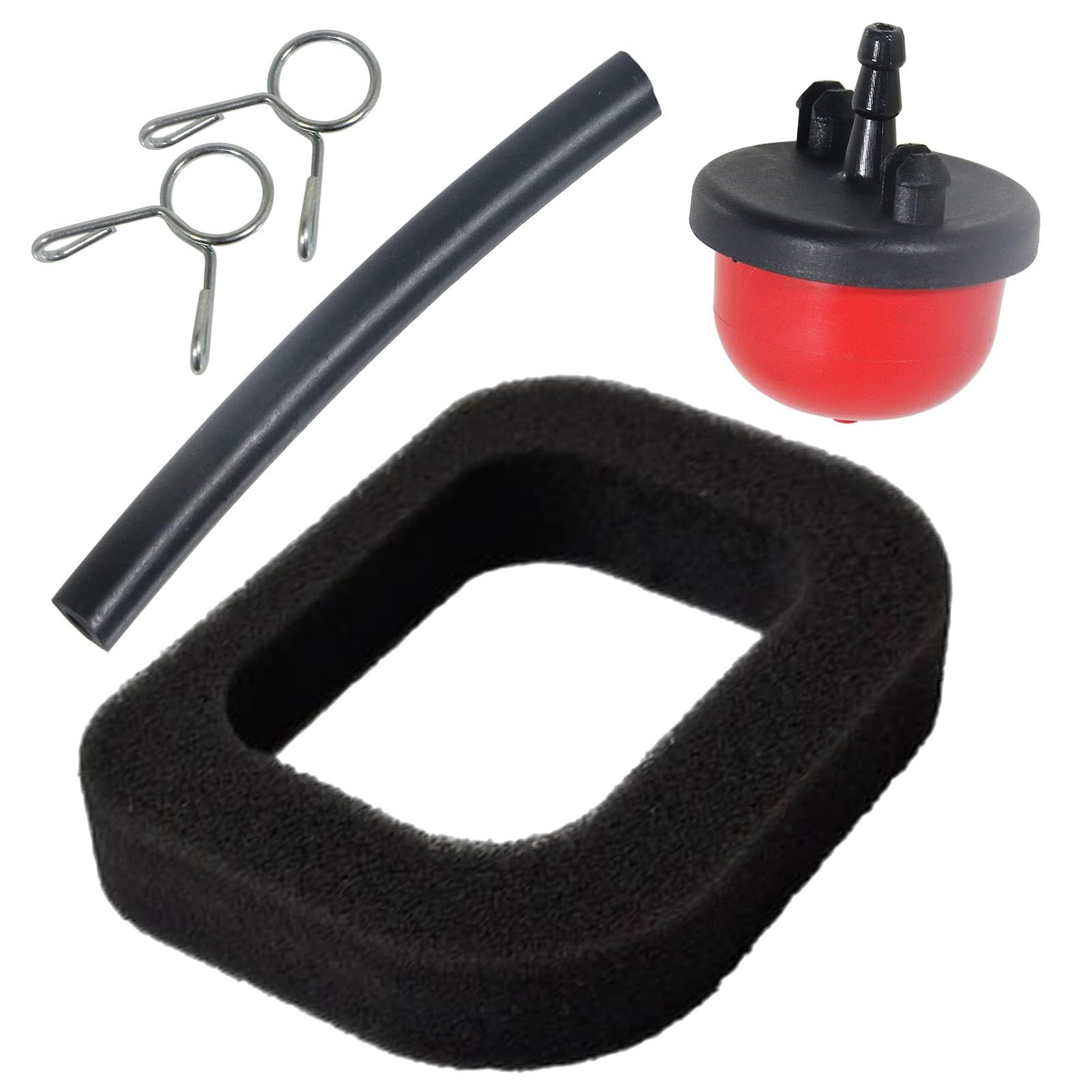 SPARES2GO Air Filter + Primer Bulb compatible with Mountfield Fits Stiga SP414 HP414 RS100 RV100 Engine Lawnmower