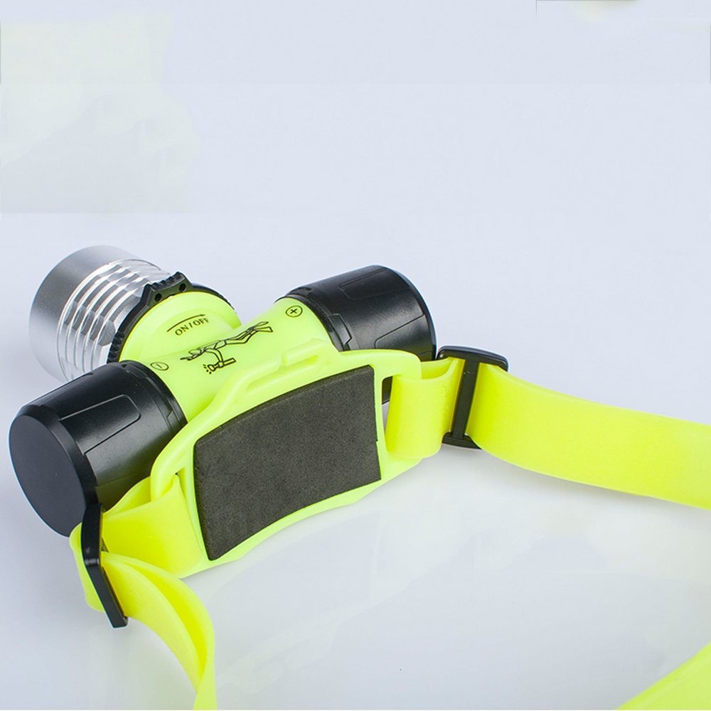 Three trees Underwater Diving Headlamp,3W 110 Lumens Waterproof LED Light,Slide Switch Safety Waterroof Underwater Buckle Headlamp,For Scuba Diving Outdoor Under Water Sports