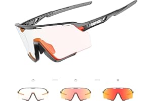 KAPVOE Photochromic Cycling Glasses Men Women Clear Mountain Bike Sunglasses MTB Bicycle Riding Sports Triathlon Running