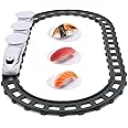 Apettoey Sushi Train Rotating Table Food Train Battery Powered Electric Train Toy Japanese Sashimi Plates Sushi Serving Tray Under Christmas Tree Train Track for Kids Boys Girls