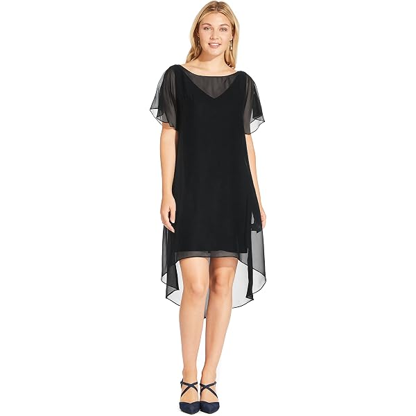 Amazon.com: Adrianna Papell Women's Color Block Chiffon Dress | Sleeveless  Halter Top Dress with Gold Chain Accent & Loose Fit, Blue Multi, 10 :  Clothing, Shoes & Jewelry