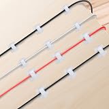 Hoiny Adhesive Cable Clips 60pcs 4 Sizes White Wire Organizer view 7