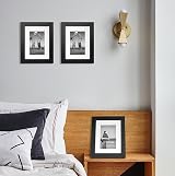 YiPinYin 6x8 Inch Photo Frame Set of 3 with Mounts Wood Grain Perspex 4x6 view 5