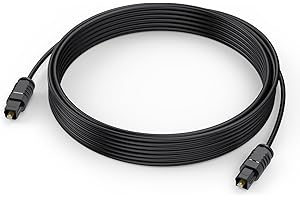 DTEEDCK Optical Audio Cable 15 feet, Digital Audio Optical Cable Ultra-Thin Cord, Toslink SPDIF Fiber Optic Cable for TV Sound Bar Home Theater PS4 Xbox Samsung Vizio