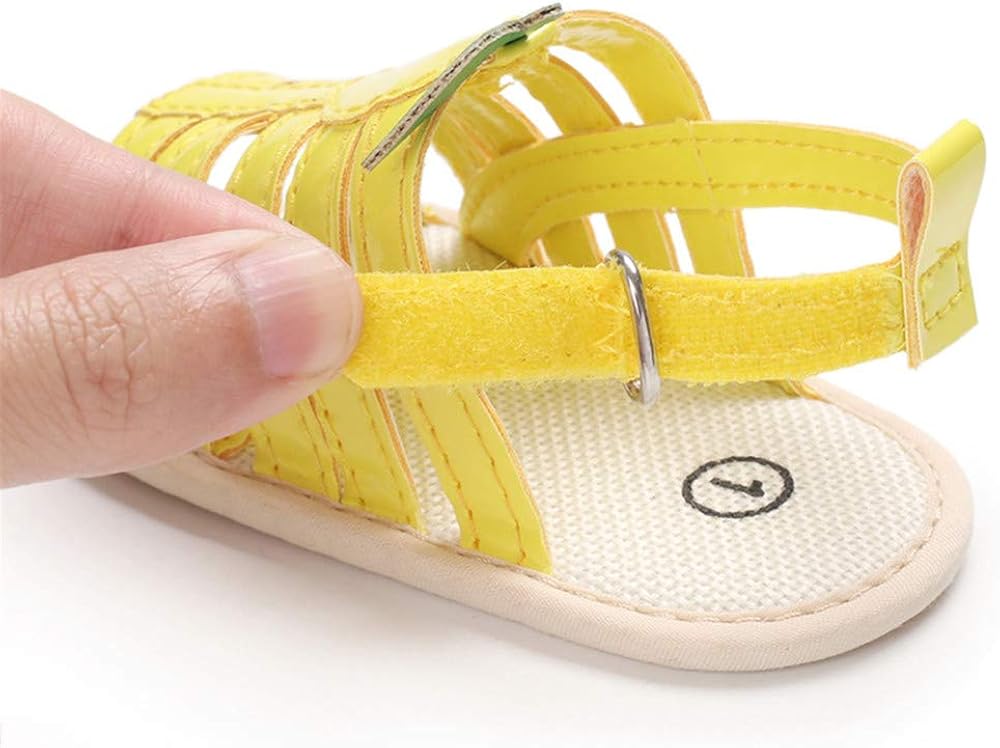 Isbasic Baby Girls Sandals Bohemia Flower Bow Soft Sole Toddler First Walkers Beach Summer Shoes