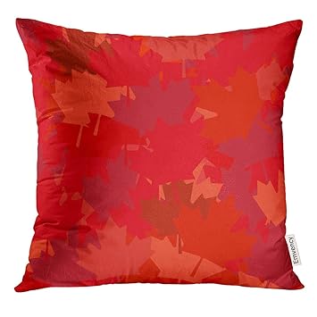 Amazon Com Golee Throw Pillow Cover White Maple Canada Red Lead