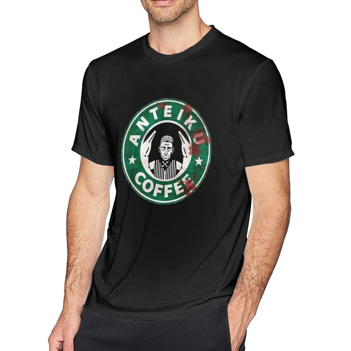 Personalized Tokyo Ghoul Antique Coffee Logo Crew Neck Short Sleeve T Shirts Geek Top T Sh