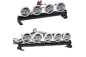 Benedict Harry Metal Roof LED Light Bar 5 LEDs for SCX10 D90 TRX-4 1:10 RC Crawler Truck (5Leds)