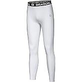 G Gradual Boys' Compression Pants Youth Thermal Base Layer Fleece Tights Sports Basketball Leggings for Boys